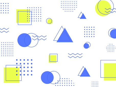 ビビットでポップなメンフィス背景 青 黄 背景,メンフィス,ポップ,ビビット,黄色,青,カラフル,かわいい,デザイン,明るいのイラスト素材