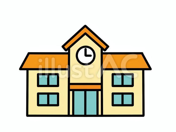 学校 学校,建物,校舎のイラスト素材