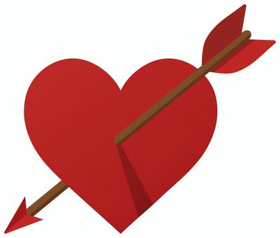 打ち抜きハート 打ち抜き,ハート,矢,恋愛,愛,恋,一目惚れ,好き,かわいい,挿絵のイラスト素材