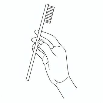 歯ブラシを持つ 手,指,歯ブラシ,握る,片手,手元,道具,口腔ケア,日用品,動作のイラスト素材