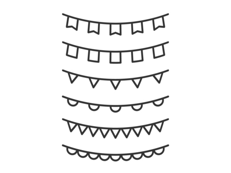 Garland monochrome, JPG, PNG and AI Garland monochrome, garland, monochrome, set, JPG, PNG and AI