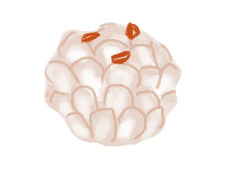 菊花かぶ かぶ,大根,唐辛子,菊花蕪,おせち,お正月,食べ物,白,酢の物,縁起物のイラスト素材