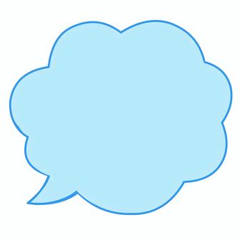 ふきだし　ブルー