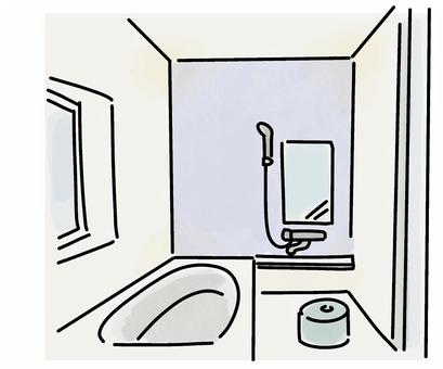 浴室 浴室,ユニットバス,窓,新築,住宅,住まい,水回り,建築,リフォーム,立体のイラスト素材