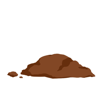 土のイメージ 土,土壌,シンプル,手描き,手書き,カット,イメージ,透過,商用,無料のイラスト素材