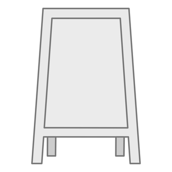 立て看板　フレーム　正面　グレーホワイト 看板,ボード,案内,シンプル,フレーム,立て看板,ベクター,無地,正面,グレーホワイトのイラスト素材