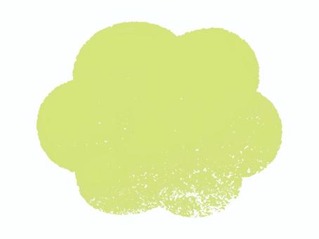 版画風モコモコフレーム色タイプ04 フレーム,囲み,枠,囲み枠,背景枠,版画風,手書き,雲,もこもこのイラスト素材