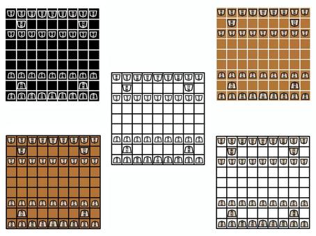 Illustration, şogi, shogi tahtası, ayarlamak, 