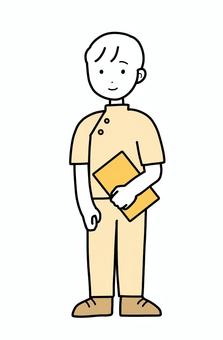 整体師（y） シンプル,男,人,整体師,医師,作業療法士,医療従事者,施術,医療,資料のイラスト素材