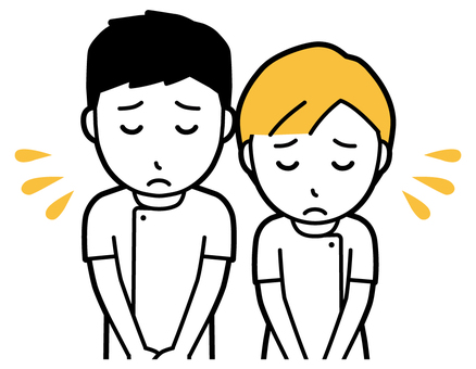  理学療法士の男女(黄)-001-バスト おじぎ,理学療法士,男女,医療,病院,クリニック,整体師,柔道整復師,鍼灸師,人物のイラスト素材