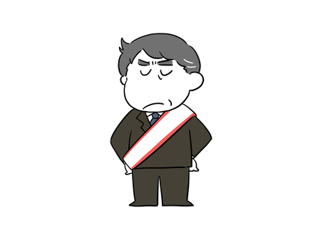 Illustration, a man, office worker, social people, 