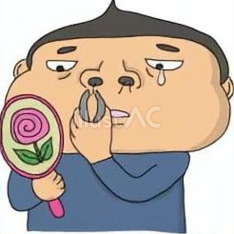 鼻毛を抜く男 鼻毛,毛抜き,身だしなみのイラスト素材
