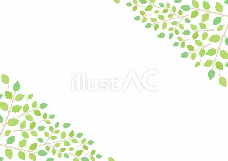 夏の葉、夏の旅行やアウトドア、自然の背景 夏,背景,フレームのイラスト素材