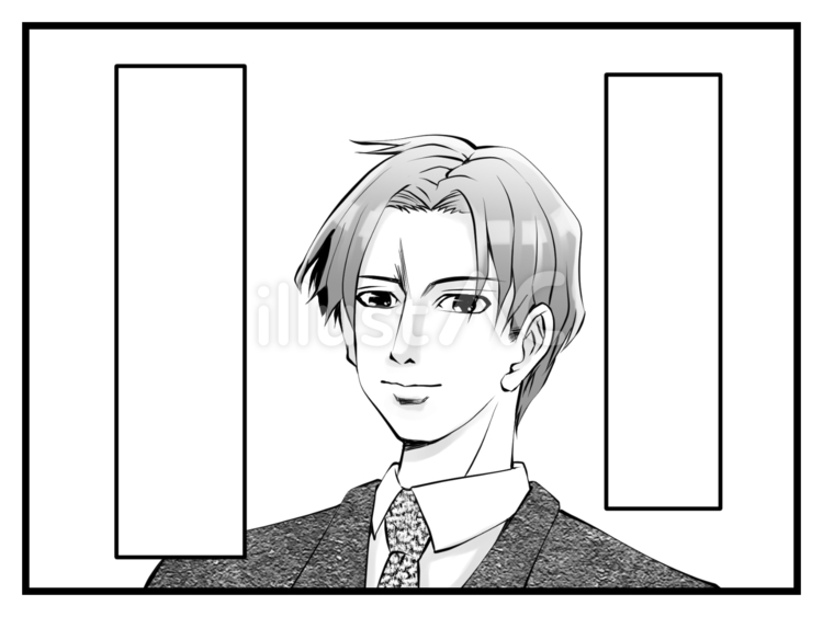 あなたの力を貸してください　041237 男性,モノクロ,漫画風のイラスト素材