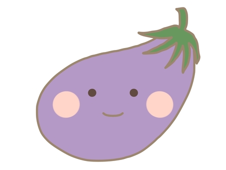 Cute eggplant illustration, , JPG and PNG