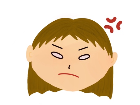 怒る女性 女性,怒る,女,顔,人物のイラスト素材