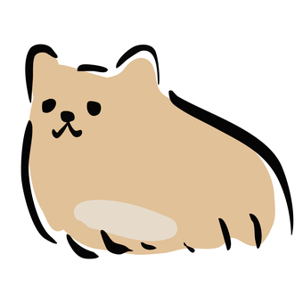 たたずむ犬 犬,たたずむ,静か,かわいい,わんこ,ペット,動物,シンプル,手描き風,キャラクターのイラスト素材