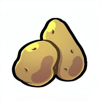 ジャガイモ（じゃがいも） 食べ物,食材,野菜,じゃがいも,夏のイラスト素材