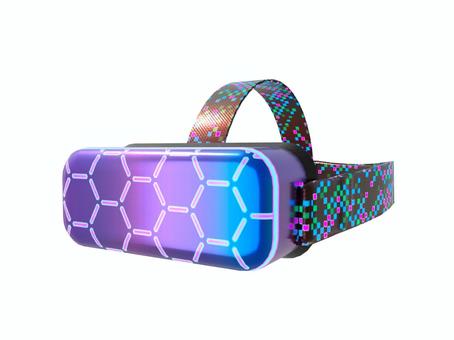 VRレインボーサイバーゴーグル vr,vrゴーグル,バーチャルリアリティ,ヘッドマウントディスプレイ,バーチャル,ゴーグル,vr製品,reality,virtual,仮想空間のイラスト素材
