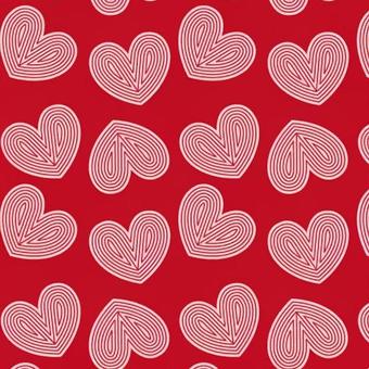 ハートドットレッド 2月14日,2月,冬,バレンタインデー,イベント,ハート,模様,ラブ,プレゼント,ギフトのイラスト素材