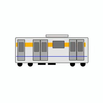 青とオレンジの電車 電車,乗り物,鉄道,青,オレンジ,シンプル,かっこいいのイラスト素材