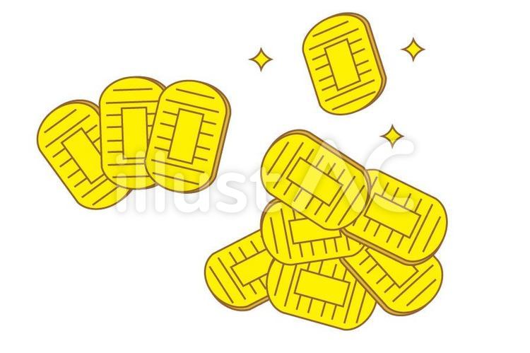 小判 小判,金貨,貨幣のイラスト素材
