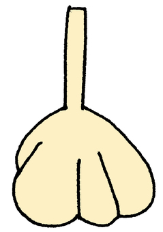 にんにく（茎あり） にんにく,薬味,食材,野菜,スパイス,スタミナ,香り,滋養強壮,健康,茎のイラスト素材