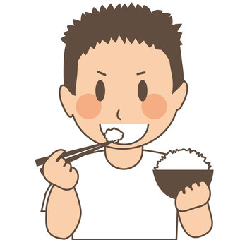 ご飯を食べる人イラスト 無料イラストなら イラストac
