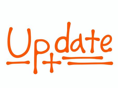 Updateの文字（オレンジ色） アップデート,更新,改定,改訂,変更,改善,バージョン,最新,情報,通知のイラスト素材