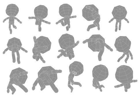 Illustration, blow off, stumble, be beaten, 