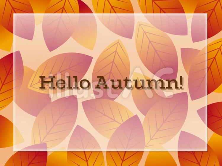 Hello Autumn！ hello,autumn,紅葉のイラスト素材