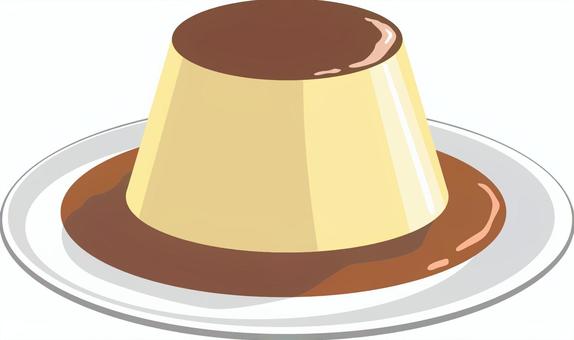 プリン プリン,スイーツ,お菓子,商用フリー,デフォルメ,ベクター,イラスト,カラメルのイラスト素材