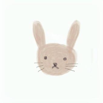 うさぎ　水彩