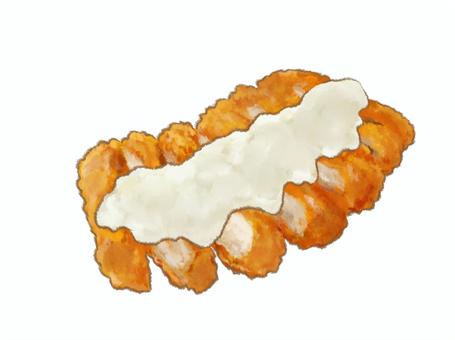 チキン南蛮 チキン南蛮,チキン,唐揚げ,居酒屋,肉料理,屋台,定食のイラスト素材