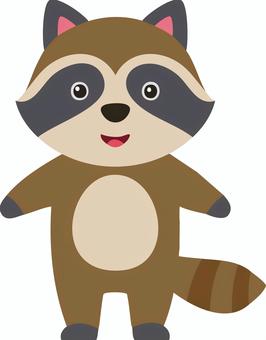 二本足で立つタヌキ たぬき,動物,生き物,動物園,哺乳類のイラスト素材