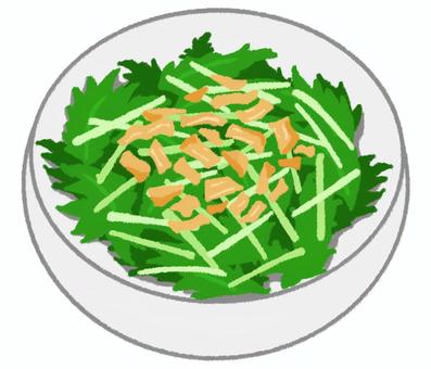 Illustration, mizuna, salad, vegetables, 