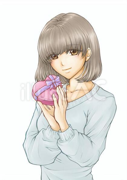 バレンタイン 女性イラスト 03