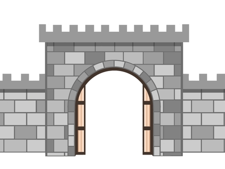 お城の門 お城の門 城,建物,門,城門,砦,古城,要塞,ゲート,扉,中世のイラスト素材