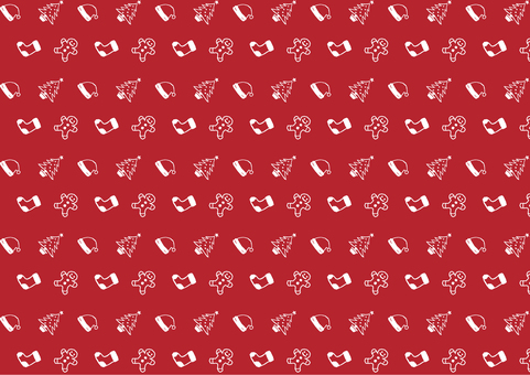 #3470赤背景クリスマス総柄 クリスマス,総柄,パターン,クリスマス柄,クリスマス背景,赤背景,シームレス,繰り返し柄,アイコン柄,クリスマスツリーのイラスト素材