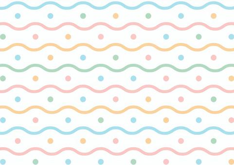 #3340パターン背景 波,点,丸,パステル,背景,パターン,デザイン,素材のイラスト素材