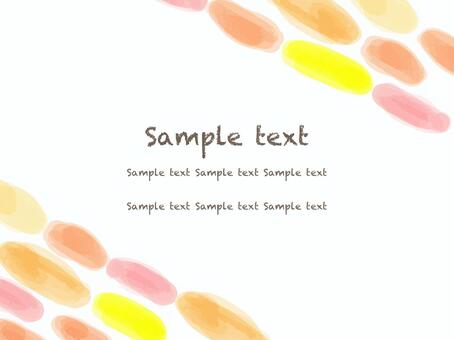 Watercolor dot orange 6, frame, decorative frame, frame, JPG and PNG