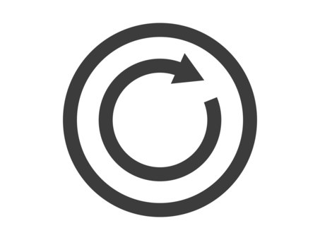 リロードボタン(丸・黒枠) リロードボタン(丸・黒枠) リロード,ボタン,矢印,更新,ビジネス,図形,回転,円弧,記号,曲線のイラスト素材