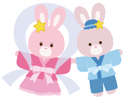 Illustration, tanabata, rabbit, orihime, 