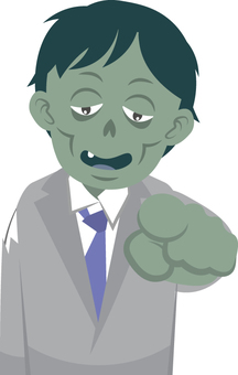 ゾンビ会社員 ゾンビ,アンデッド,会社員,男性,サラリーマンのイラスト素材