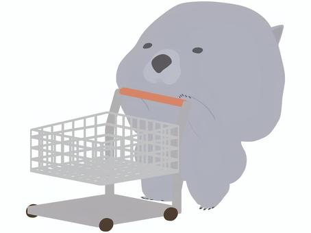 Cart_Wombat, , JPG, PNG and AI