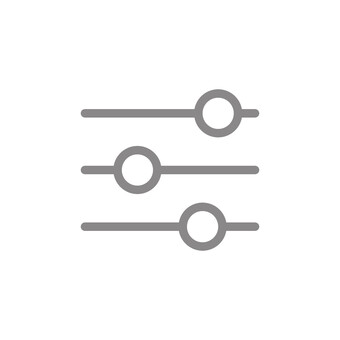 調整マーク（グレー） 調整,アイコン,コントロール,調節,設定,チューニング,グレー,シンプル,線画,枠のイラスト素材