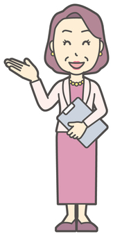  お金持ちマダム-066-全身 おばさん,説明,ファイル,中年,女性,富裕層,マダム,裕福,お金持ち,ミセスのイラスト素材