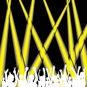Illustration, spotlight, neon, multiple, 
