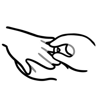 薬指に指輪をはめる手のイラスト　モノクロ 薬指,プロポーズ,結婚,婚約,エンゲージリング,好き,愛,夫婦,シチュエーション,手のイラスト素材