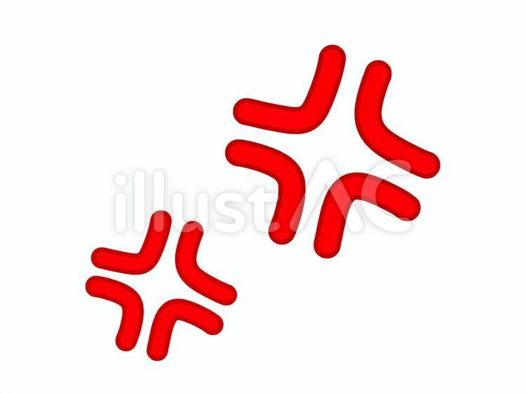 怒りマーク ダブル アイコンイラスト No 無料イラストなら イラストac